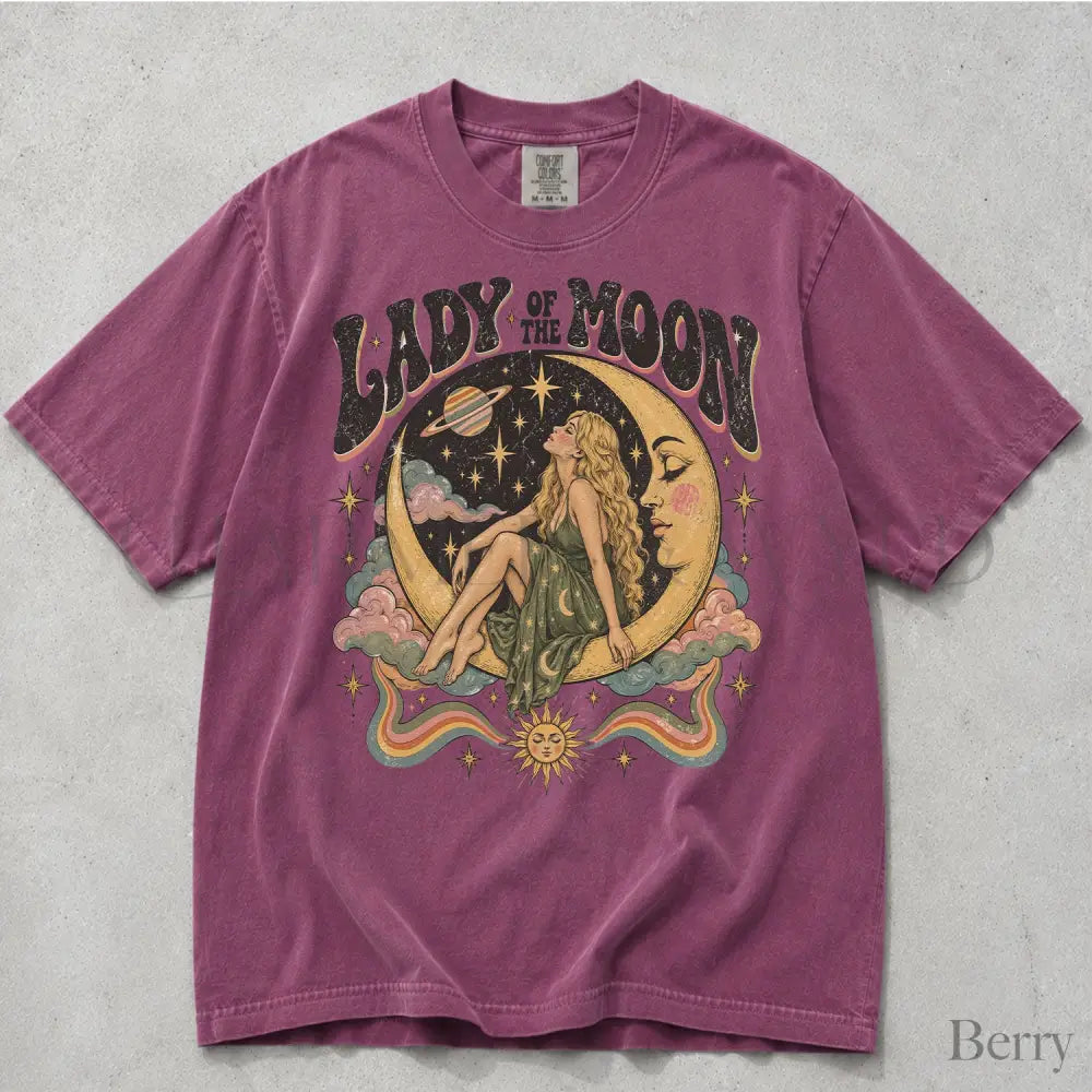 Lady of the Moon Comfort Colors T-Shirt - Berry / S - T-Shirt