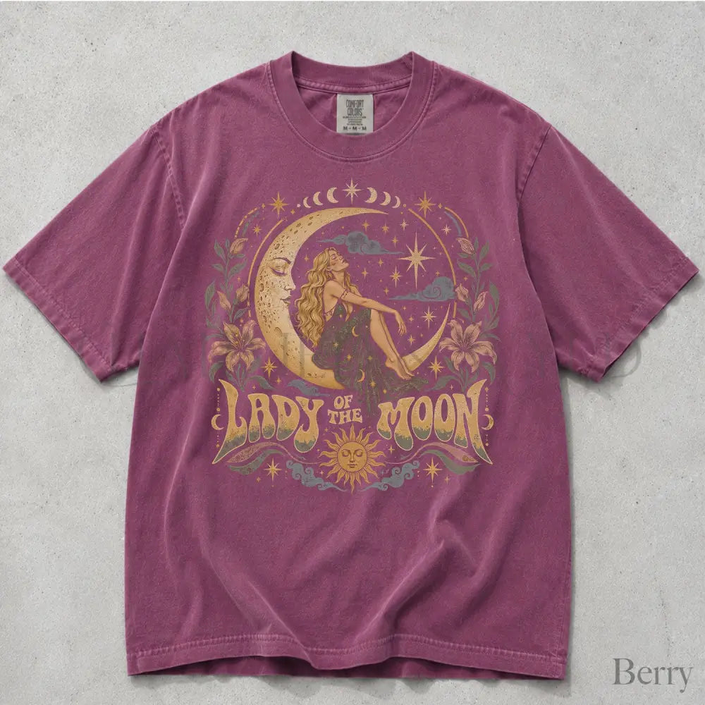 Lady of the Moon Comfort Colors T-Shirt - Berry / S - T-Shirt