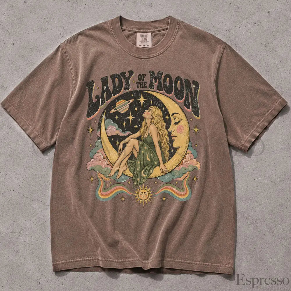 Lady of the Moon Comfort Colors T-Shirt - Espresso / S - T-Shirt