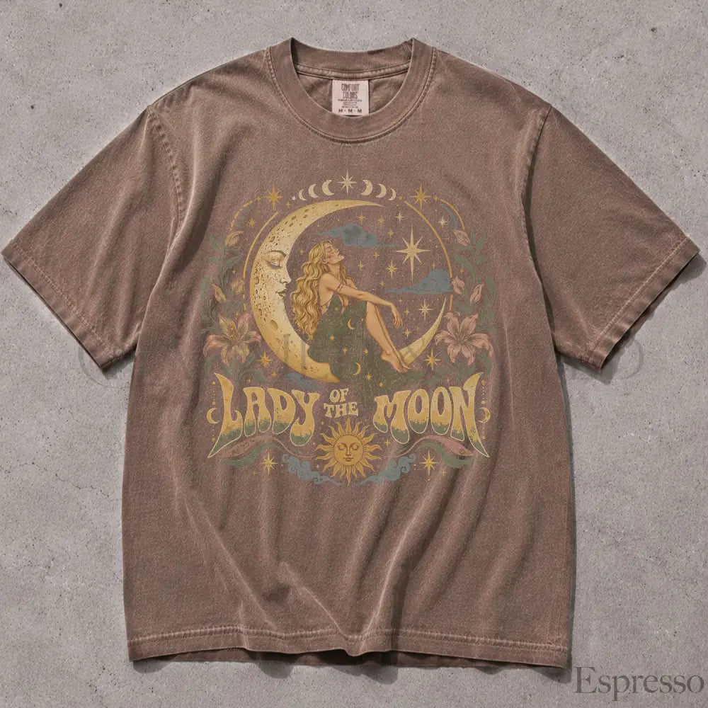 Lady of the Moon Comfort Colors T-Shirt - Espresso / S - T-Shirt