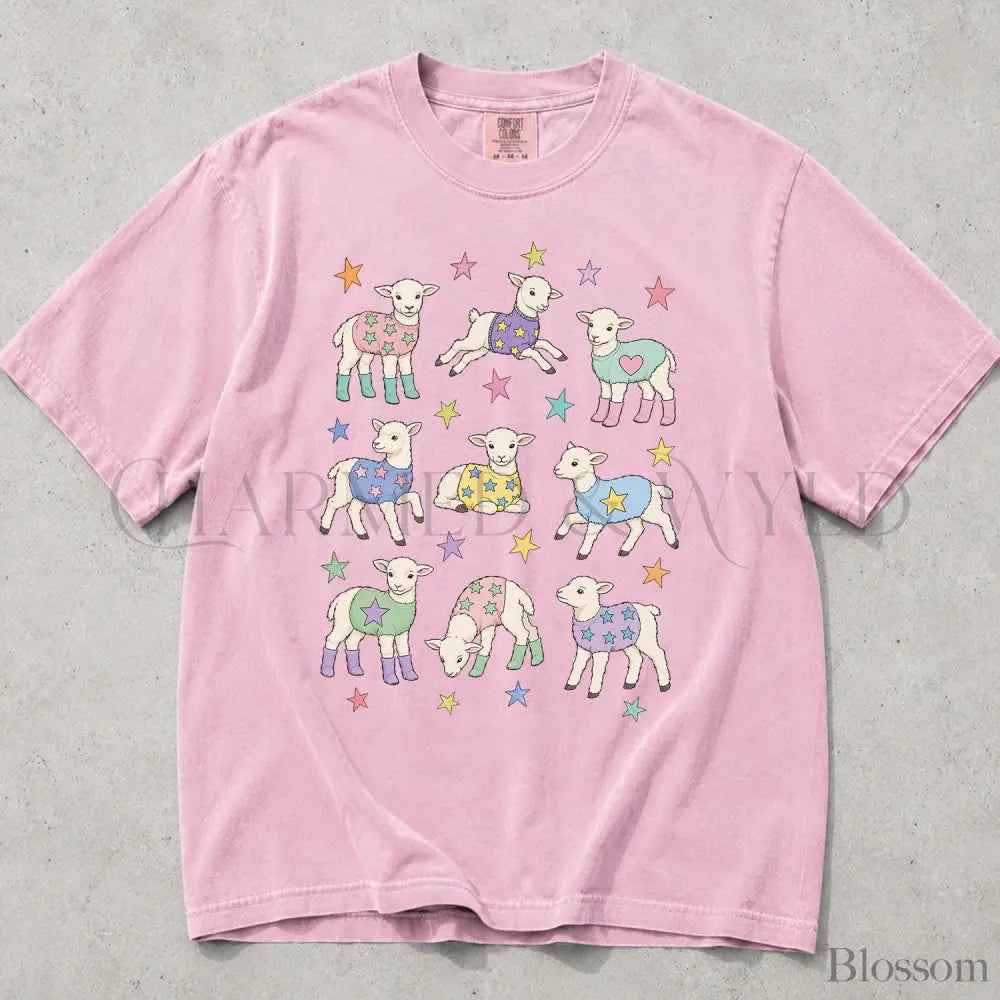 Lambs in Sweaters Comfort Colors T-Shirt - Blossom / S - T-Shirt