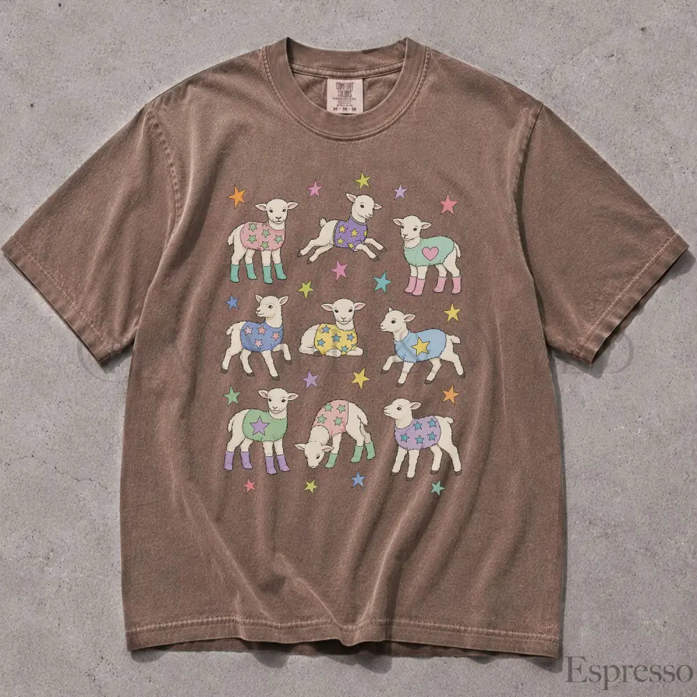 Lambs in Sweaters Comfort Colors T-Shirt - Espresso / S - T-Shirt