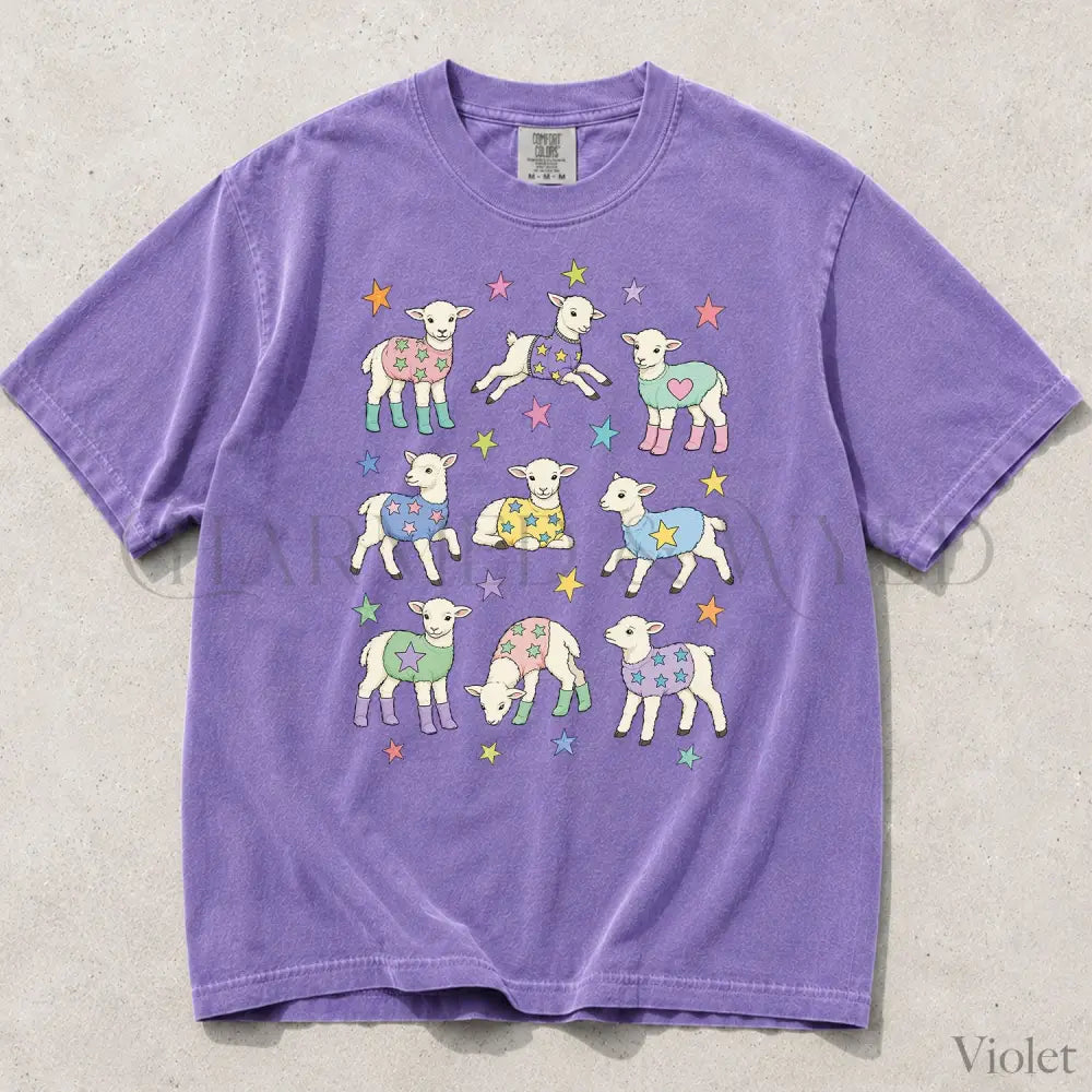 Lambs in Sweaters Comfort Colors T-Shirt - Violet / S - T-Shirt