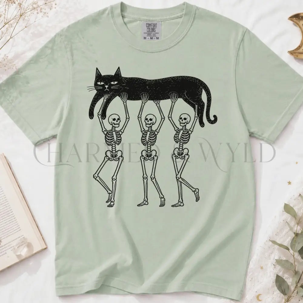 Lazy Bones Black Cat T-Shirt - Bay / S - T-Shirt