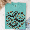 Leopard Bat Comfort Colors T-Shirt - Island Reef / S - T-Shirt