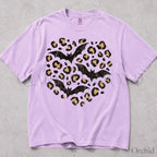 Leopard Bat Comfort Colors T-Shirt - Orchid / S - T-Shirt