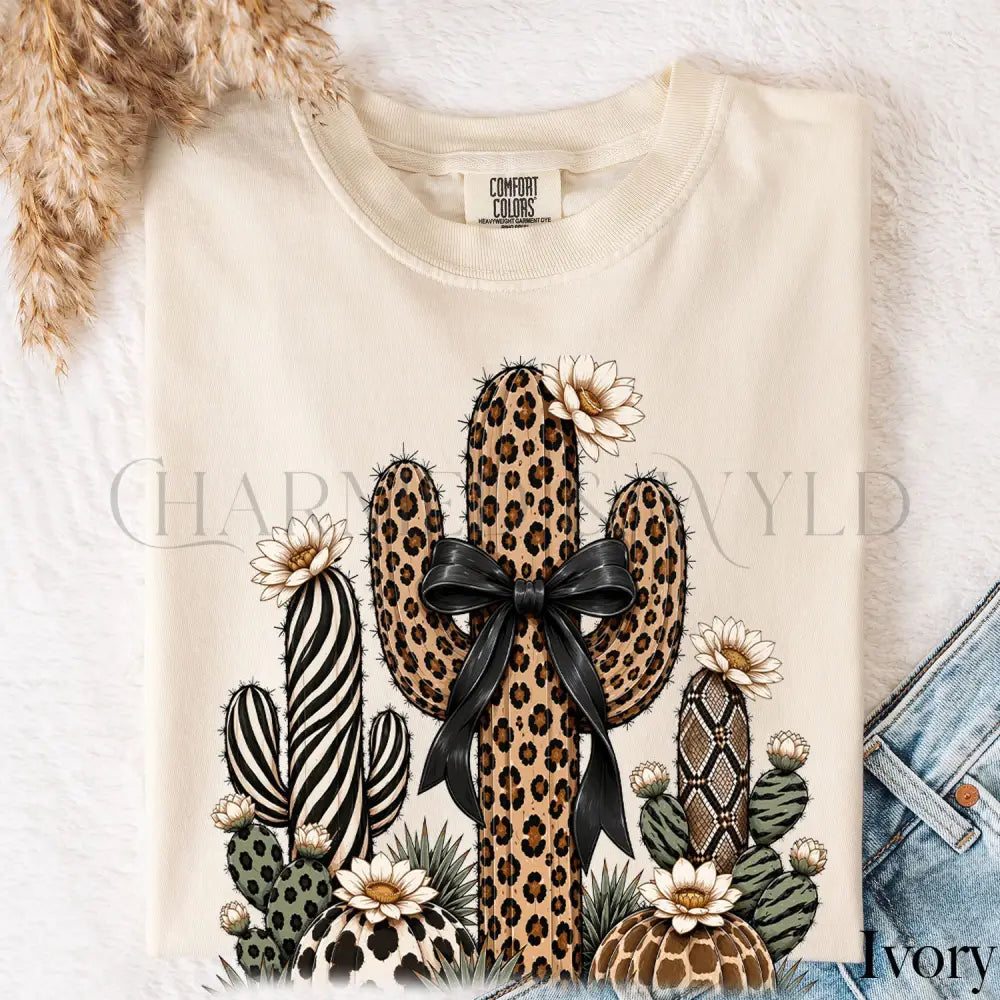 Leopard Cactus Comfort Colors T-Shirt - T-Shirt