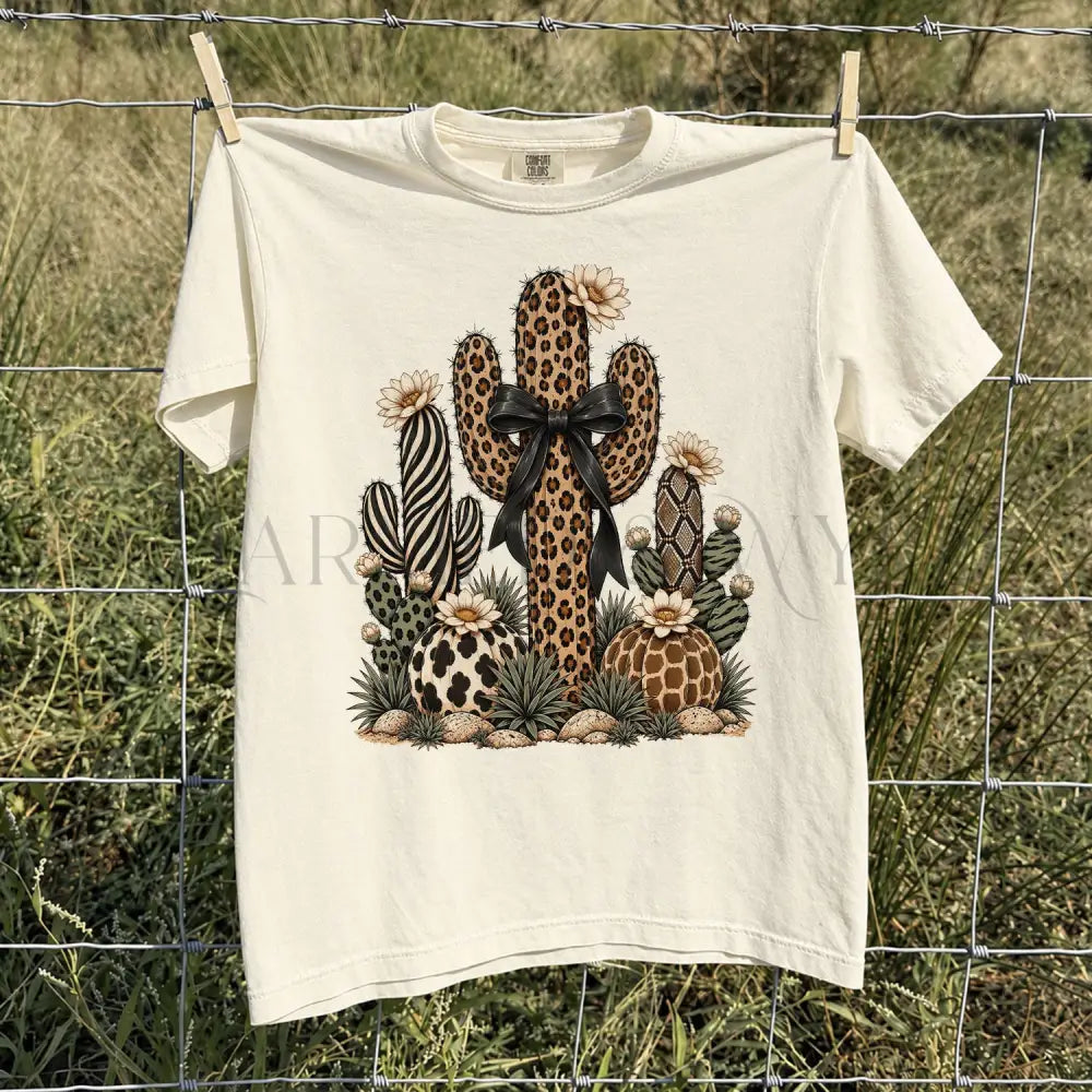 Leopard Cactus Comfort Colors T-Shirt - T-Shirt