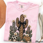 Leopard Cactus Comfort Colors T-Shirt - Blossom / S - T-Shirt