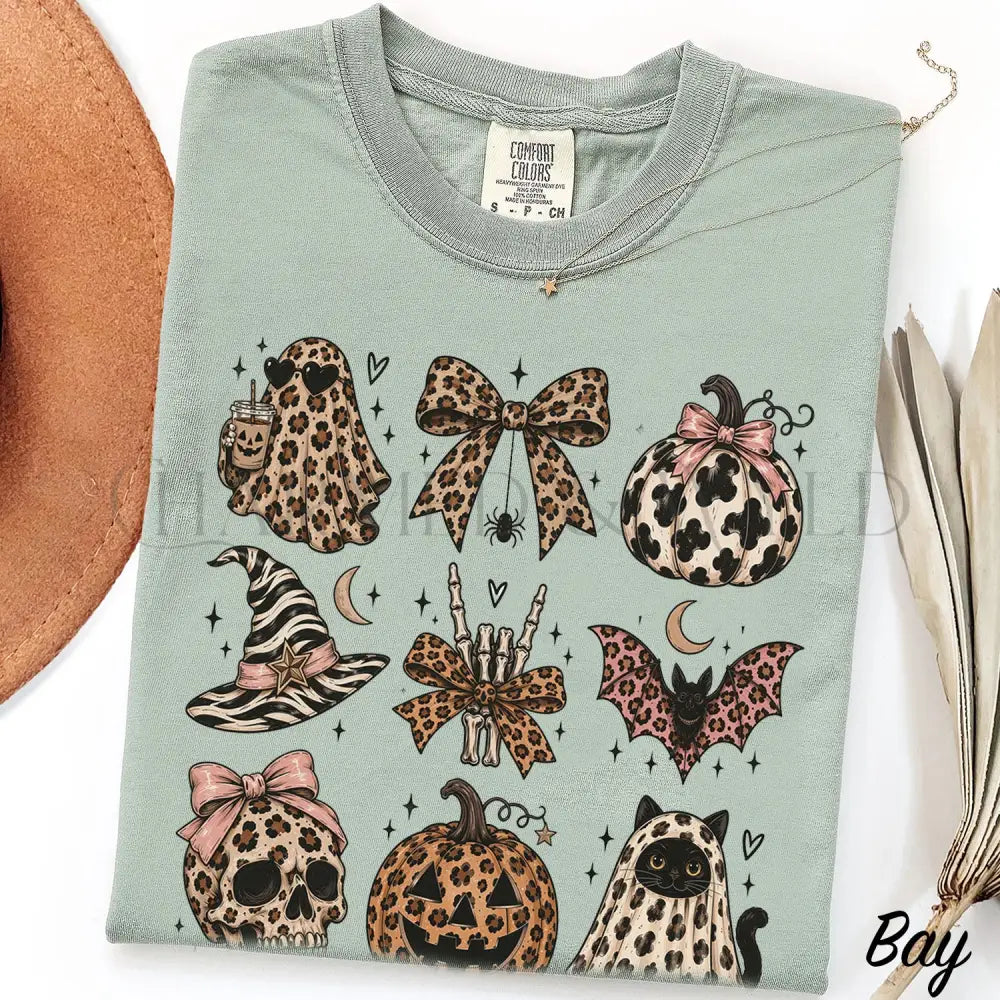 Leopard Halloween Comfort Colors T-Shirt - Bay / S - T-Shirt