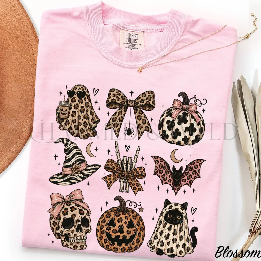 Leopard Halloween Comfort Colors T-Shirt - Blossom / S - T-Shirt