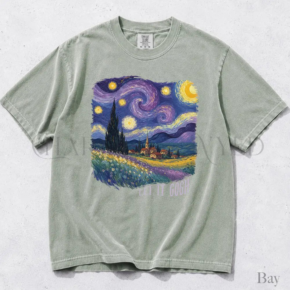 Let It Gogh Starry Night Comfort Colors T-Shirt - T-Shirt