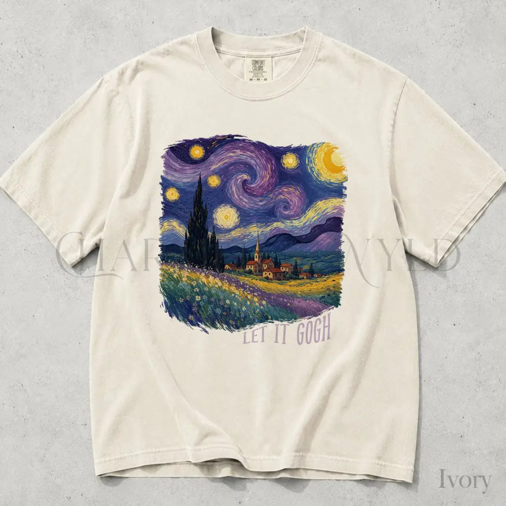 Let It Gogh Starry Night Comfort Colors T-Shirt - T-Shirt