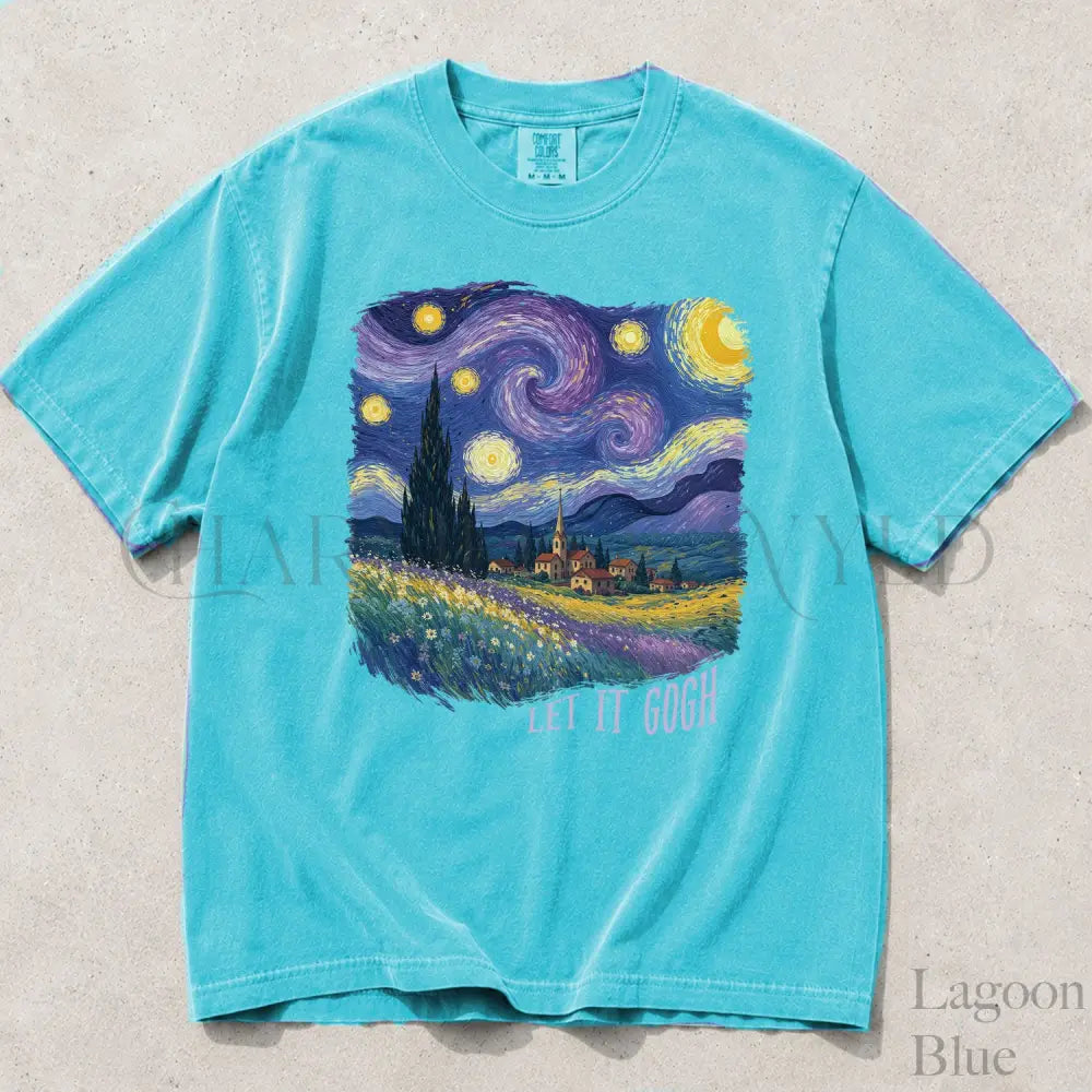Let It Gogh Starry Night Comfort Colors T-Shirt - T-Shirt