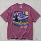 Let It Gogh Starry Night Comfort Colors T-Shirt - Berry / S - T-Shirt