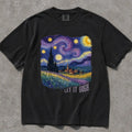 Let It Gogh Starry Night Comfort Colors T-Shirt - Black / S - T-Shirt