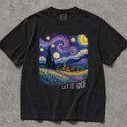 Let It Gogh Starry Night Comfort Colors T-Shirt - Black / S - T-Shirt