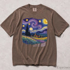 Let It Gogh Starry Night Comfort Colors T-Shirt - Espresso / S - T-Shirt