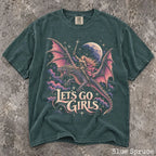 Lets Go Girls Dragon Comfort Colors Shirt - Blue Spruce / S - T-Shirt