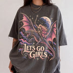 Lets Go Girls Dragon Comfort Colors Shirt - Pepper / S - T-Shirt