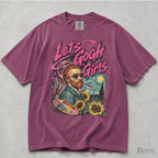 Lets Gogh Girls Comfort Colors T-Shirt - Berry / S - T-Shirt