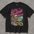 Lets Gogh Girls Comfort Colors T-Shirt - Black / S - T-Shirt