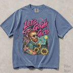 Lets Gogh Girls Comfort Colors T-Shirt - Blue Jean / S - T-Shirt