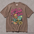 Lets Gogh Girls Comfort Colors T-Shirt - Espresso / S - T-Shirt