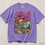 Lets Gogh Girls Comfort Colors T-Shirt - Violet / S - T-Shirt