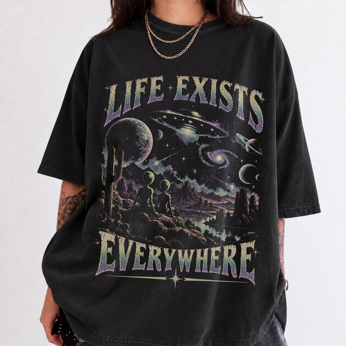 Life Exists Everywhere Alien Comfort Colors T-Shirt