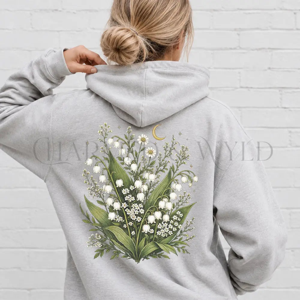 Lily of the Valley Hooded Sweatshirt - Ash / S - Hoodie