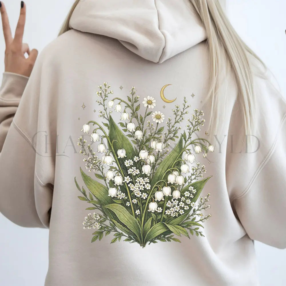Lily of the Valley Hooded Sweatshirt - Sand / S - Hoodie