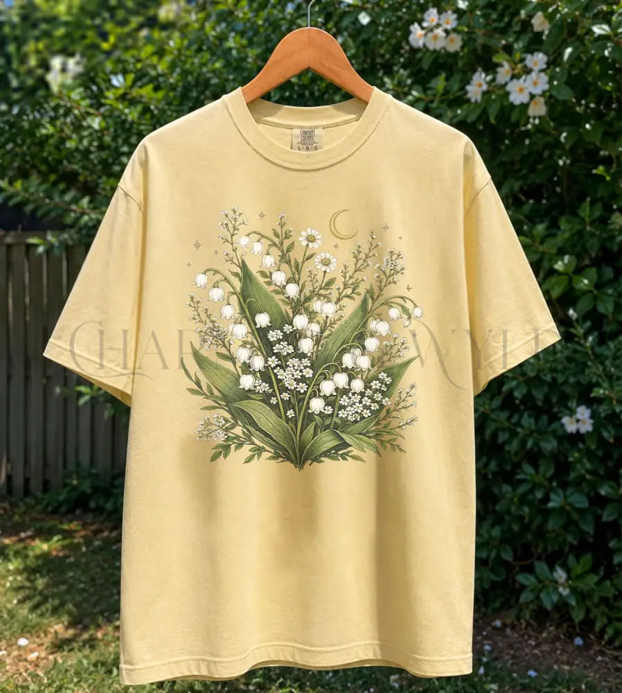 Lily Of The Valley Wildflower T-Shirt - Butter / S - T-Shirt