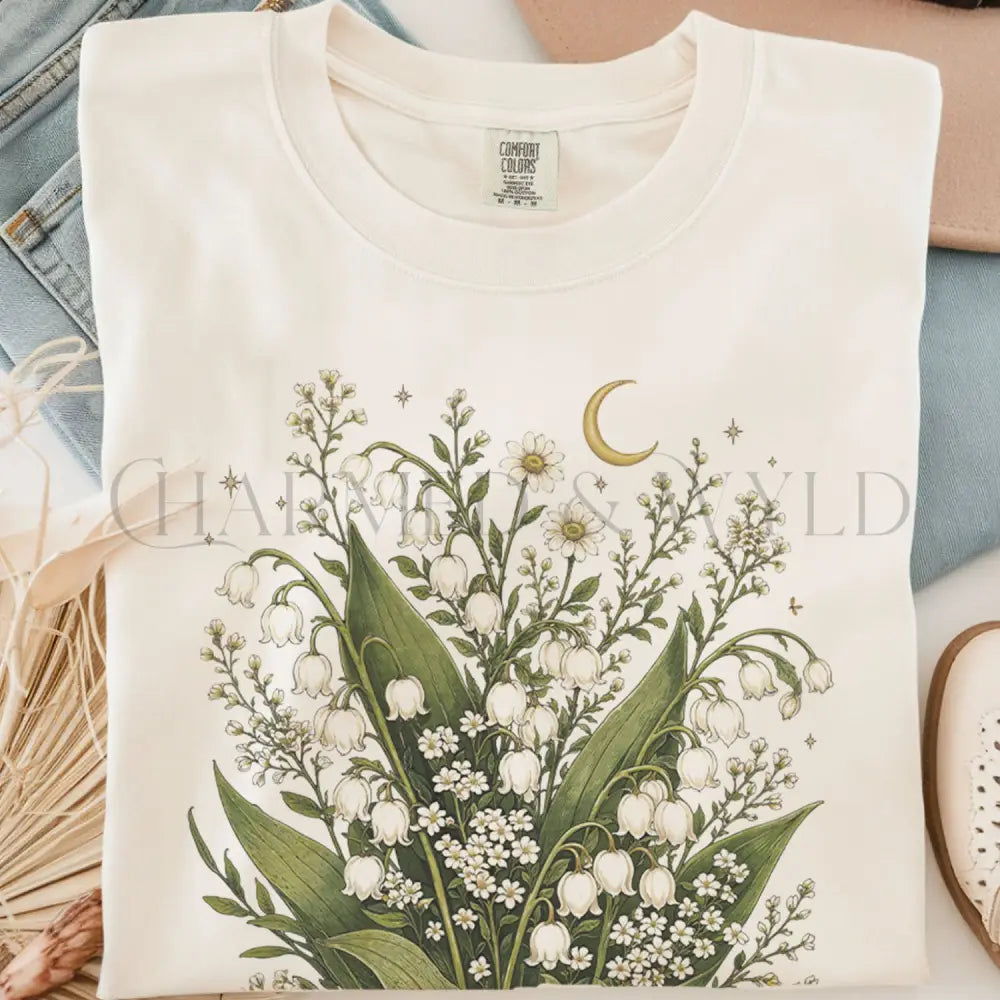 Lily Of The Valley Wildflower T-Shirt - Ivory / S - T-Shirt