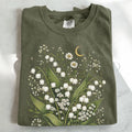 Lily Of The Valley Wildflower T-Shirt - Moss / S - T-Shirt