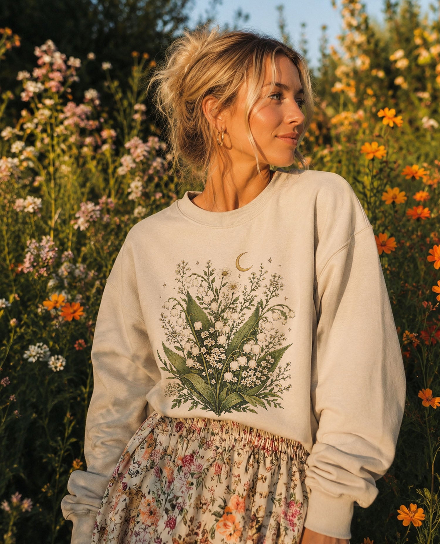 Lily Of The Valley Wildflower Sweatshirt