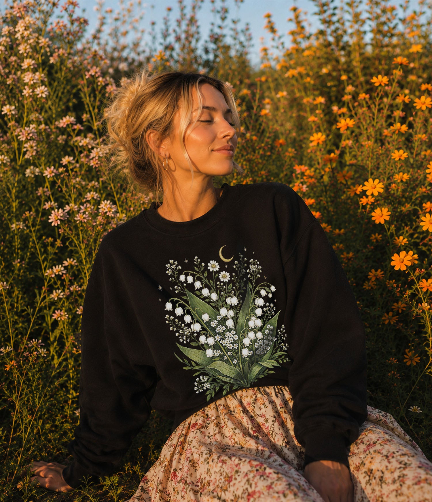 Lily Of The Valley Wildflower Sweatshirt