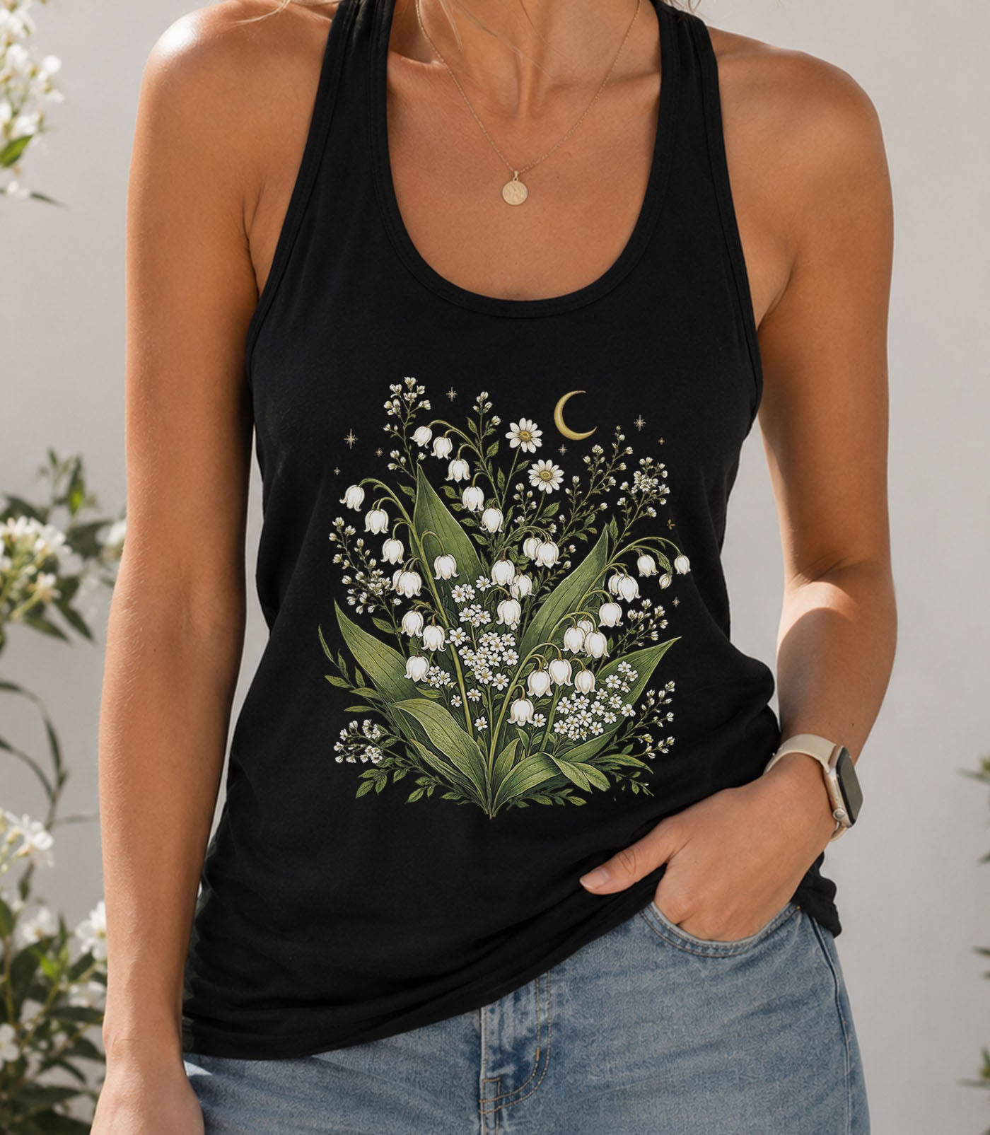Lily Of The Valley Racerback Tank Top