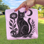 Linocut Black Cat T-Shirt