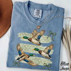Mallard Duck Coquette Comfort Colors T-Shirt - Blue Jean / S - T-Shirt