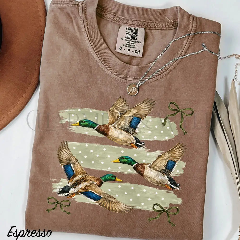Mallard Duck Coquette Comfort Colors T-Shirt - Espresso / S - T-Shirt