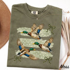 Mallard Duck Coquette Comfort Colors T-Shirt - Moss / S - T-Shirt