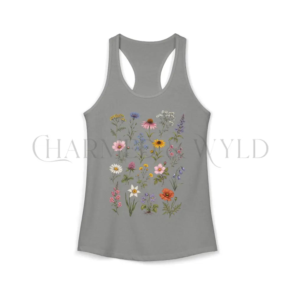 Meadow Blooms Racerback Tank Top - Tank Top