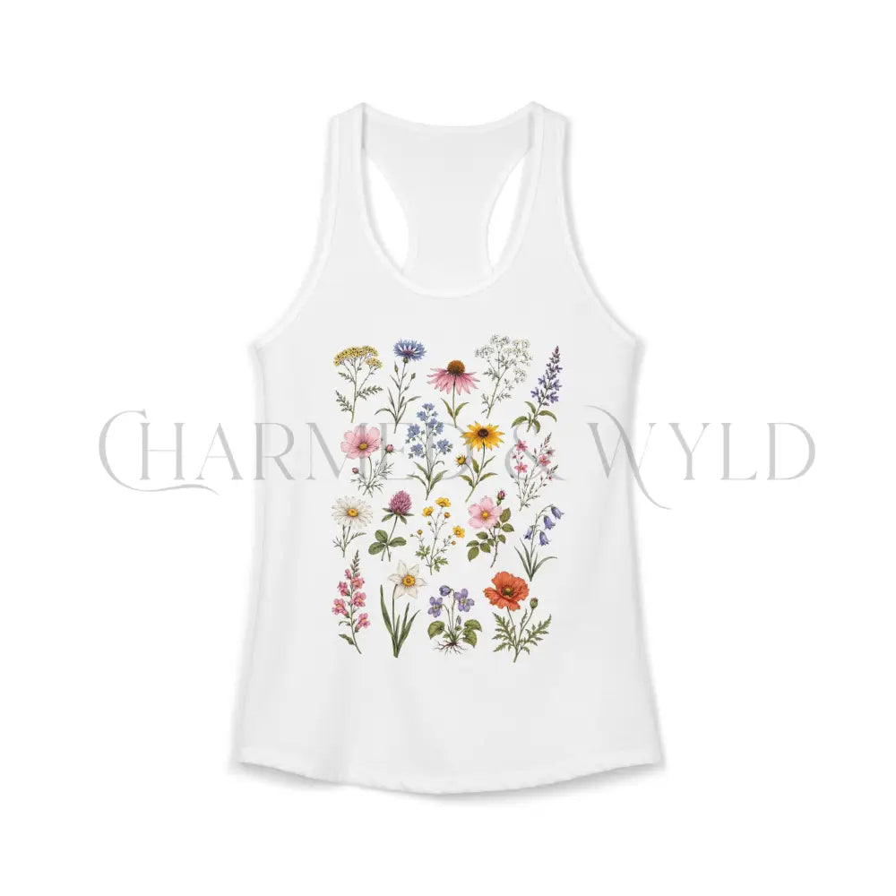 Meadow Blooms Racerback Tank Top - Tank Top