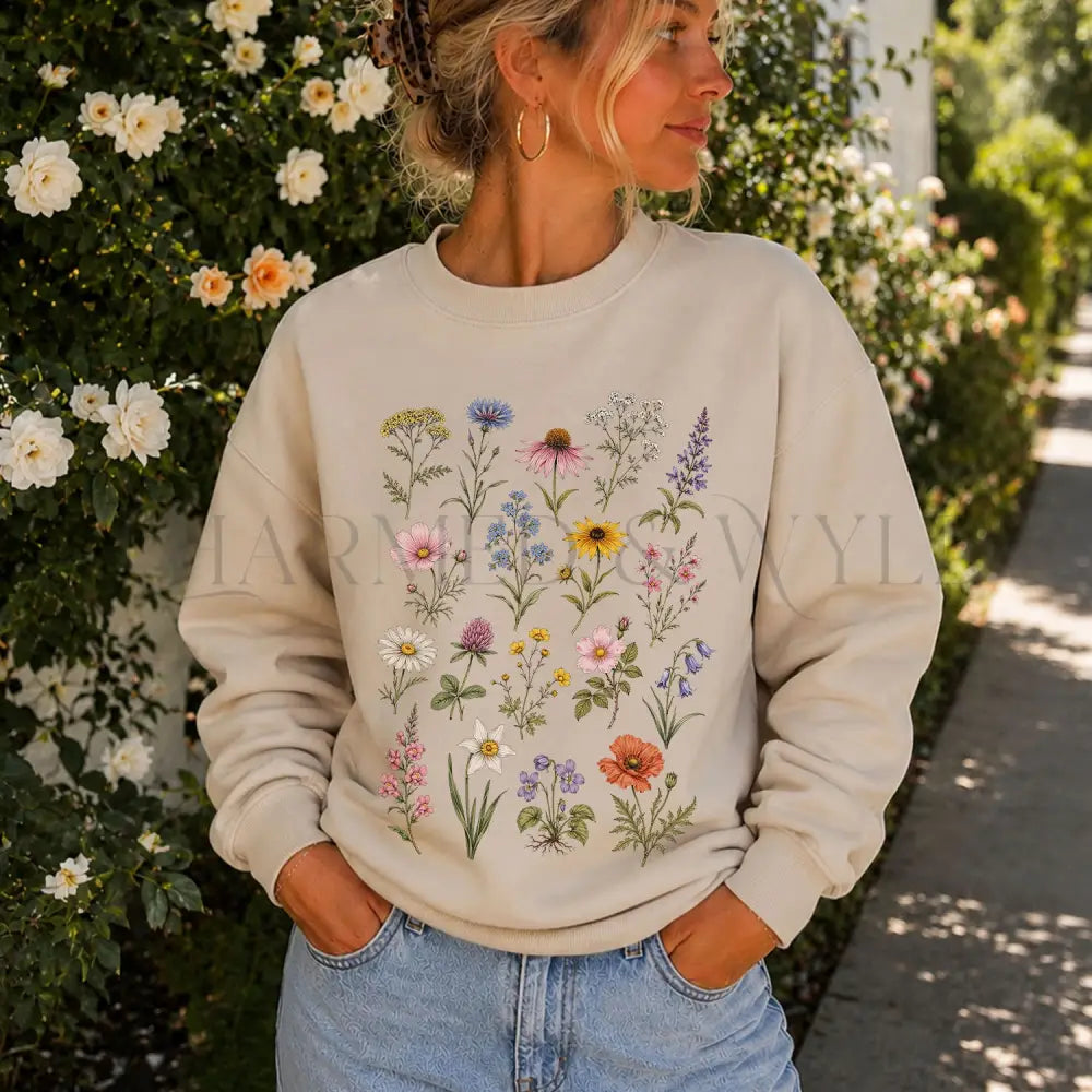 Meadow Blooms Sweatshirt - Sweatshirt
