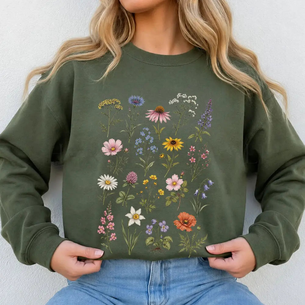 Meadow Blooms Sweatshirt - Sweatshirt