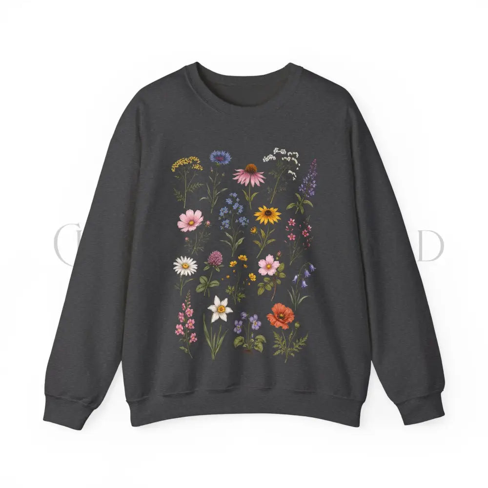 Meadow Blooms Sweatshirt - Dark Heather / S - Sweatshirt