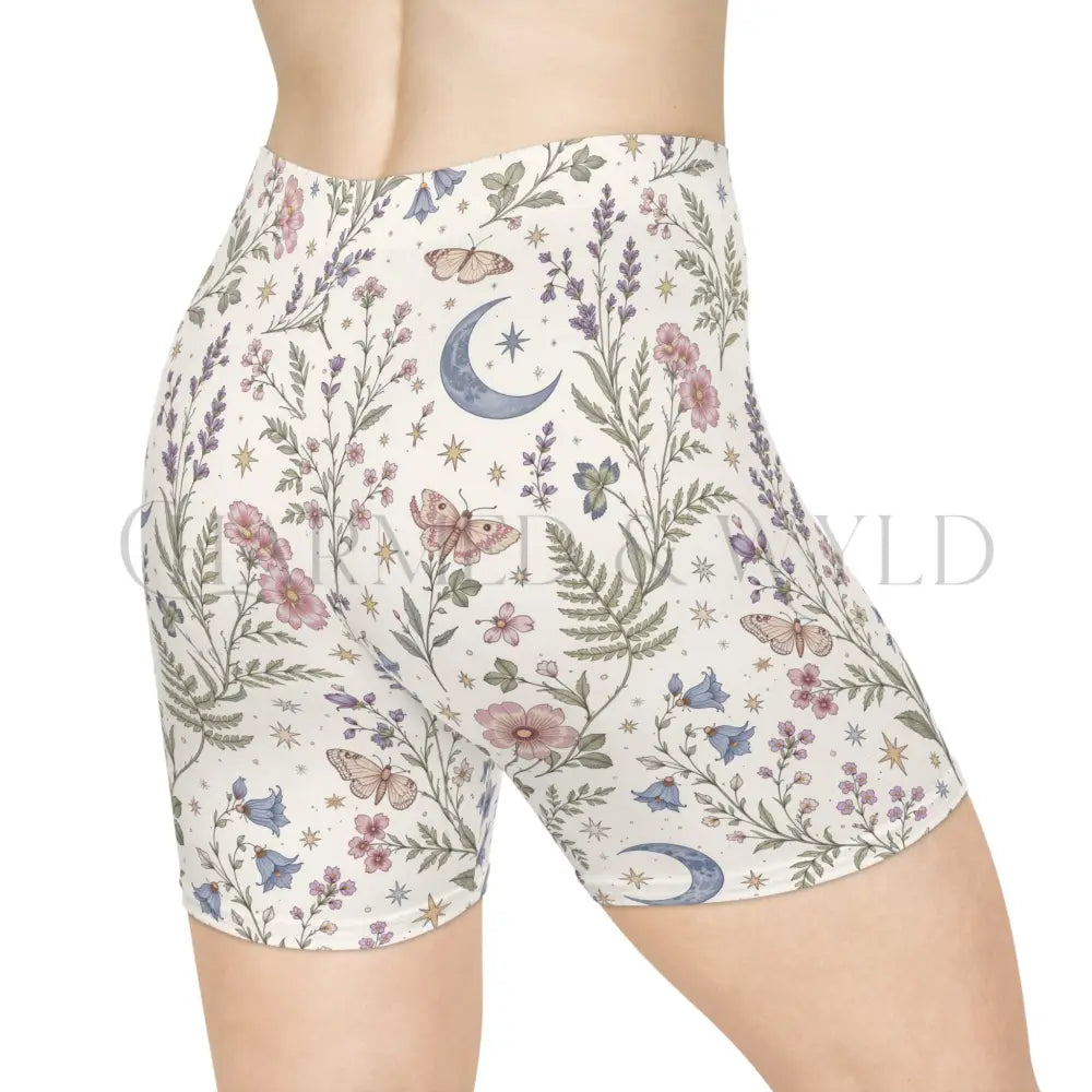 Meadow Floral Biker Shorts - All Over Prints