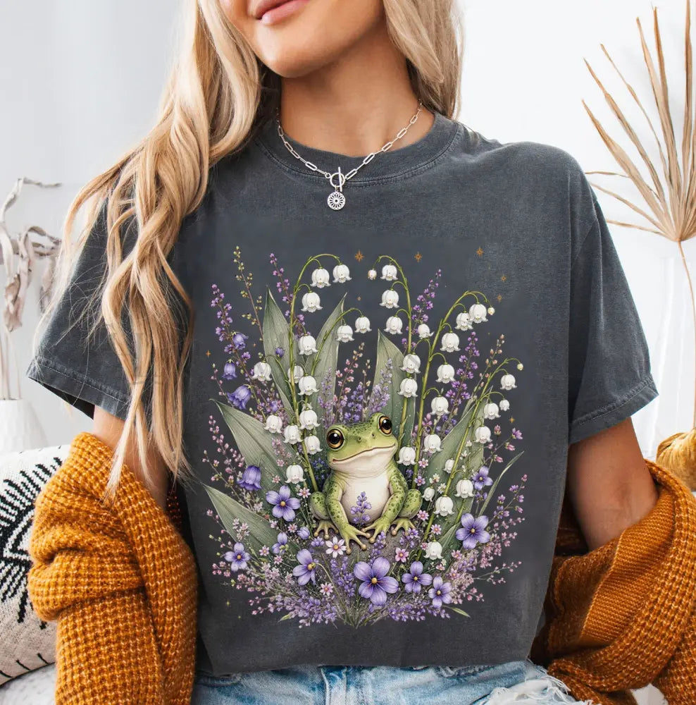 Meadow Frog Hopper T-Shirt - Pepper / S - T-Shirt