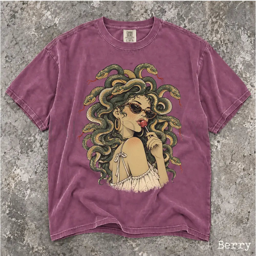 Medusa Comfort Colors T-Shirt - Berry / S - T-Shirt